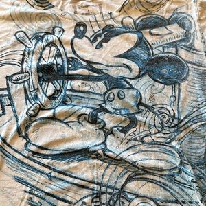 #112D Disney Steamboat Willie Mickey, size Large